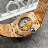 Đồng Hồ Audemars Piguet Royal Oak 15500OR.OO.1220OR.01 Rep 1:1 Chế Tác Vỏ Vàng Khối 18K Niềng Bezel Độ Kim Cương Thiên Nhiên Mặt Đen Dây Kim Loại