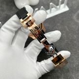 Đồng Hồ Rolex Yacht-Master 116695 SATS Rep 1:1 Chế Tác Vỏ Vàng Khối 18K Niềng Bezel Đính Ruby Cầu Vồng Mặt Đen Dây Cao Su