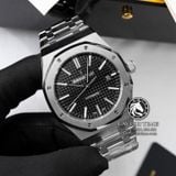 Đồng Hồ Audemars Piguet Royal Oak 15400ST.OO.1220ST.01 Rep 1:1 Chế Tác Vỏ Bạc Mặt Đen Dây Kim Loại