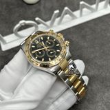 Đồng Hồ Rolex Cosmograph Daytona 116503-0004 Rep 1:1 Chế Tác Vỏ Demi Vàng Khối Mặt Đen Dây Kim Loại