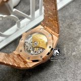 Đồng Hồ Audemars Piguet Royal Oak 15451OR.ZZ.1256OR.01 Rep 1:1 Chế Tác Vỏ Vàng Khối 18K Niềng Bezel Độ Kim Cương Thiên Nhiên Mặt Trắng Dây Kim Loại