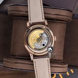 Đồng Hồ Patek Philippe Complications 5205R-010 Rep 1:1 Chế Tác Vỏ Vàng Hồng Mặt Đen Dây Da