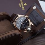 Đồng Hồ Patek Philippe Complications 5205R-010 Rep 1:1 Chế Tác Vỏ Vàng Hồng Mặt Đen Dây Da