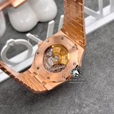 Đồng Hồ Audemars Piguet Royal Oak 15413OR.YY.1220OR.01 Rep 1:1 Chế Tác Vỏ Vàng Khối 18K Niềng Bezel Đính Ruby Cầu Vồng Mặt Số Độ  Kim Cương Thiên Nhiên