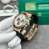 Đồng Hồ Rolex Cosmograph Daytona 116515LN Rep 1:1 Chế Tác Vỏ Vàng Khối 18K Mặt Thiên Thạch Tự Nhiên Dây Cao Su