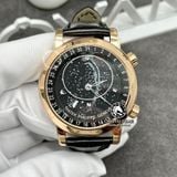 Đồng Hồ Patek Philippe Grand Complications 6104R-001 Rep 1:1 Chế Tác Vỏ Vàng Khối 18K Mặt Đen Dây Da