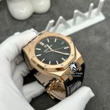 Đồng Hồ Audemars Piguet Royal Oak 15510OR.OO.D002CR.01 Rep 1:1 Chế Tác Vỏ Vàng Khối 18K Mặt Đen Dây Da