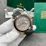 Đồng Hồ Rolex Yacht-Master 126655 Rep 1:1 Chế Tác Vỏ Vàng Khối 18K Mặt Số Độ Kim Cương Thiên Nhiên Dây Cao Su