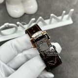 Đồng Hồ Patek Philippe Nautilus 5724R-001 Rep 1:1 Chế Tác Vỏ Vàng Khối 18K Niềng Bezel Đính Kim Cương Thiên Nhiên Mặt Nâu Dây Da