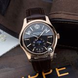 Đồng Hồ Patek Philippe Complications 5205R-010 Rep 1:1 Chế Tác Vỏ Vàng Hồng Mặt Đen Dây Da