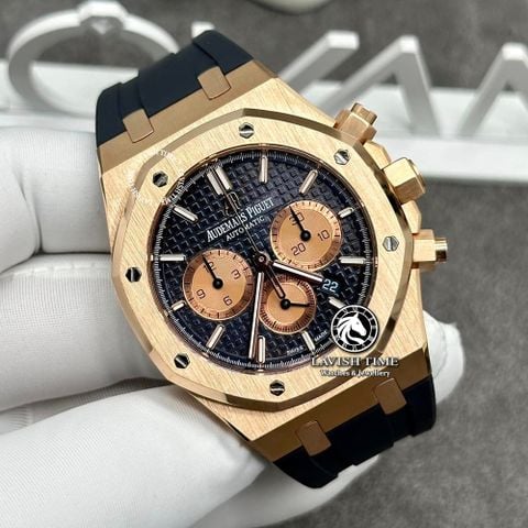 Đồng Hồ Audemars Piguet Royal Oak Chronograph 26331OR.OO.D821CR.01 Rep 1:1 Chế Tác Vỏ Vàng Khối 18K Mặt Đen Dây Da