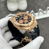 Đồng Hồ Audemars Piguet Royal Oak Chronograph 26331OR.OO.D821CR.01 Rep 1:1 Chế Tác Vỏ Vàng Khối 18K Mặt Đen Dây Da