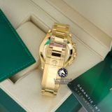 Đồng Hồ Rolex Cosmograph Daytona Rainbow 116598 RBOW Rep 1:1 Cao Cấp Vỏ Vàng Kim Niềng Bezel Đính Ruby Cầu Vồng Mặt Đen Dây Kim Loại