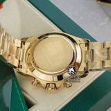 Đồng Hồ Rolex Cosmograph Daytona Rainbow 116598 RBOW Rep 1:1 Cao Cấp Vỏ Vàng Kim Niềng Bezel Đính Ruby Cầu Vồng Mặt Đen Dây Kim Loại
