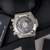 Đồng Hồ Hublot Big Bang Unico 42mm Rep 1:1 Chế Tác Vỏ Bạc Niềng Ceramic Đen Mặt Xám Dây Cao Su 421.NM.1170.RX