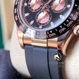 Đồng Hồ Rolex Cosmograph Daytona 116515LN-0012 Rep 1:1 Cao Cấp Vỏ Vàng Hồng Mặt Đen Dây Cao Su