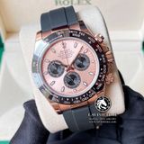 Đồng Hồ Rolex Cosmograph Daytona 116515LN-0059 Rep 1:1 Cao Cấp Vỏ Vàng Hồng Mặt Hồng Dây Cao Su