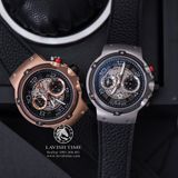 Đồng Hồ Hublot Novelties 45mm Rep 1:1 Chế Tác Vỏ Bạc Mặt Số Skeleton Dây Da 526.NX.0124.VR