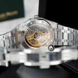 Đồng Hồ Audemars Piguet Royal Oak 15500ST.OO.1220ST.04 Rep 1:1 Chế Tác Vỏ Bạc Độ Viền Bezel Kim Cương Thiên Nhiên - Moissanite Mặt Trắng Dây Kim Loại