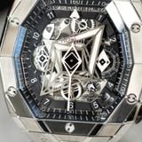 Đồng Hồ Hublot Spirit Of Big Bang Sang Bleu 42mm Rep 1:1 Chế Tác Vỏ Bạc Mặt Đen Dây Cao Su 648.NX.0107.RX.MXM23