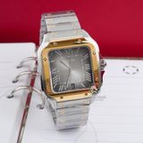 Đồng Hồ Cartier Santos De Cartier 40mm CRW2SA0030 Rep 1:1 Chế Tác Demi Vàng Kim Mặt Xám