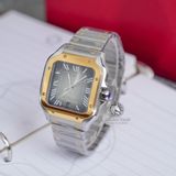 Đồng Hồ Cartier Santos De Cartier 40mm CRW2SA0030 Rep 1:1 Chế Tác Demi Vàng Kim Mặt Xám