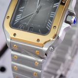 Đồng Hồ Cartier Santos De Cartier 40mm CRW2SA0030 Rep 1:1 Chế Tác Demi Vàng Kim Mặt Xám