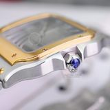 Đồng Hồ Cartier Santos De Cartier 40mm CRW2SA0030 Rep 1:1 Chế Tác Demi Vàng Kim Mặt Xám