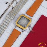 Đồng Hồ Cartier Santos De Cartier 40mm CRW2SA0030 Rep 1:1 Chế Tác Demi Vàng Kim Mặt Xám