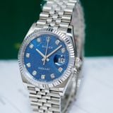 Đồng Hồ Rolex Datejust 36mm 126234-0045 Rep 1:1 Chế Tác Mặt Vi Tính Xanh Dây Kim Loại Jubilee
