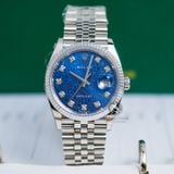 Đồng Hồ Rolex Datejust 36mm 126234-0045 Rep 1:1 Chế Tác Mặt Vi Tính Xanh Dây Kim Loại Jubilee