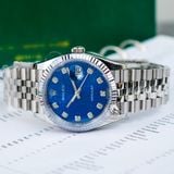 Đồng Hồ Rolex Datejust 36mm 126234-0045 Rep 1:1 Chế Tác Mặt Vi Tính Xanh Dây Kim Loại Jubilee