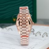Đồng Hồ Rolex Day-Date 40mm 228235-0025 Rep 1:1 Chế Tác Mặt Số Xanh Lá Olive Cọc Số La Mã Vỏ Vàng Hồng Khối Lượng 185 Gram
