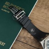 Đồng Hồ Audemars Piguet Royal Oak 15400 Rep 1:1 Vỏ Bạc Mặt Đen Dây Cao Su