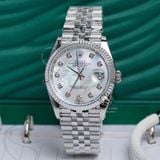 Đồng Hồ Rolex Datejust 36mm 126234-0045 Rep 1:1 Chế Tác Mặt Xà Cừ Trắng Dây Kim Loại Jubilee