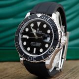 Đồng Hồ Rolex Yacht-Master 42 226659-0002 Rep 1:1 Chế Tác Nặng 148 Gram Mặt Số Đen Dây Đeo Cao Su Oysterflex