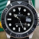 Đồng Hồ Rolex Yacht-Master 42 226659-0002 Rep 1:1 Chế Tác Nặng 148 Gram Mặt Số Đen Dây Đeo Cao Su Oysterflex