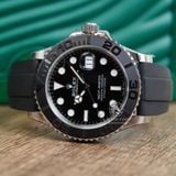Đồng Hồ Rolex Yacht-Master 42 226659-0002 Rep 1:1 Chế Tác Nặng 148 Gram Mặt Số Đen Dây Đeo Cao Su Oysterflex