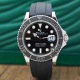 Đồng Hồ Rolex Yacht-Master 42 226659-0002 Rep 1:1 Cao Cấp Mặt Số Đen Dây Đeo Cao Su Oysterflex