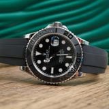 Đồng Hồ Rolex Yacht-Master 42 226659-0002 Rep 1:1 Cao Cấp Mặt Số Đen Dây Đeo Cao Su Oysterflex