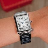 Đồng Hồ Cartier Tank Must Extra Large WSTA0053 Rep 1:1 Chế Tác Mặt Trắng Dây Thép