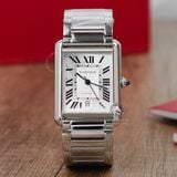 Đồng Hồ Cartier Tank Must Extra Large WSTA0053 Rep 1:1 Chế Tác Mặt Trắng Dây Thép