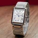 Đồng Hồ Cartier Tank Must Extra Large WSTA0053 Rep 1:1 Chế Tác Mặt Trắng Dây Thép