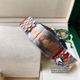 Đồng Hồ Rolex Datejust 41mm 126331-0004 Rep 1:1 Cao Cấp Vỏ Demi Vàng Hồng Mặt Nâu Chocolate Cọc Số Đá Dây Kim Loại Jubilee