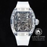 Đồng Hồ Richard Mille RM 12-01 Tourbillon Sapphire Rep 1:1 Chế Tác Vỏ Sapphire Mặt Skeleton Lộ Cơ Dây Cao Su