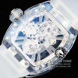 Đồng Hồ Richard Mille RM 12-01 Tourbillon Sapphire Rep 1:1 Chế Tác Vỏ Sapphire Mặt Skeleton Lộ Cơ Dây Cao Su