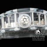Đồng Hồ Richard Mille RM 12-01 Tourbillon Sapphire Rep 1:1 Chế Tác Vỏ Sapphire Mặt Skeleton Lộ Cơ Dây Cao Su