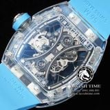 Đồng Hồ Richard Mille RM 53-02 Tourbillon Sapphire Rep 1:1 Chế Tác Vỏ Sapphire Mặt Skeleton Lộ Cơ Dây Cao Su