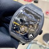 Đồng Hồ Franck Muller Vanguard Tourbillon Rep 1:1 Chế Tác Vỏ Carbon Mặt Skeleton Lộ Cơ Dây Vải Nato