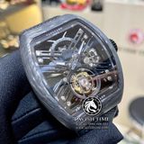 Đồng Hồ Franck Muller Vanguard Tourbillon Rep 1:1 Chế Tác Vỏ Carbon Mặt Skeleton Lộ Cơ Dây Vải Nato